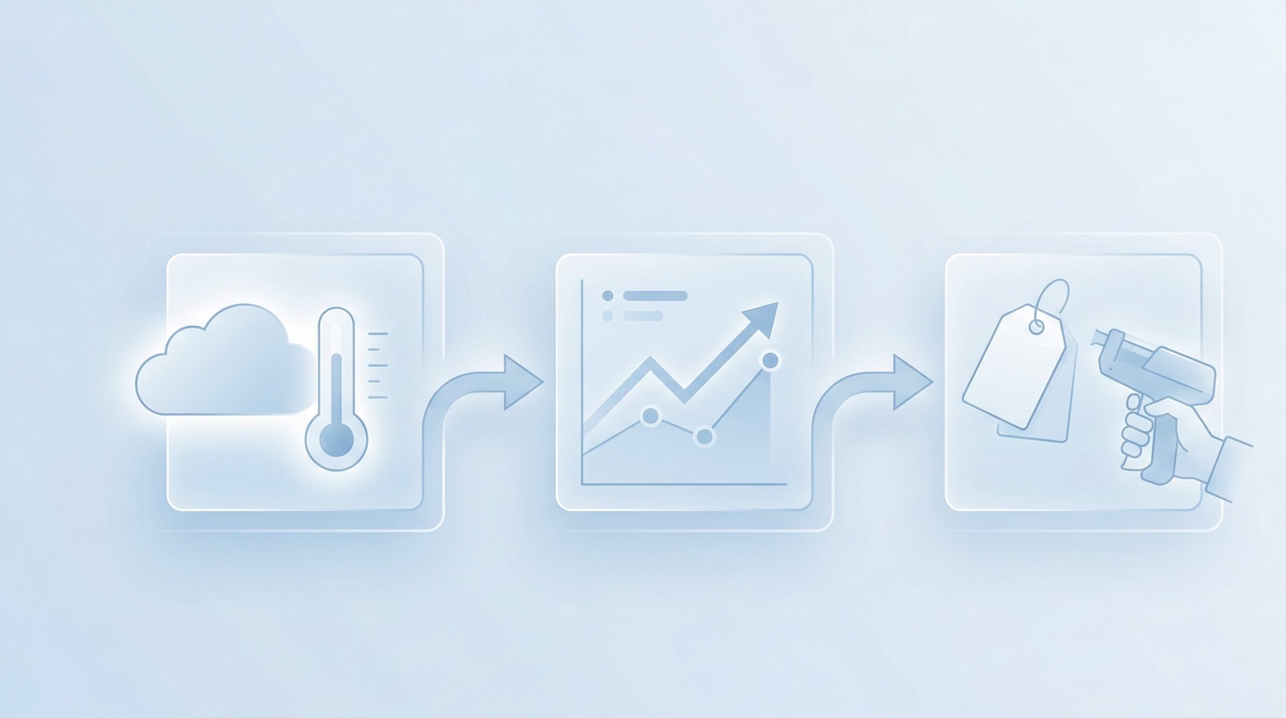 予測から価格意思決定へつながる流れ