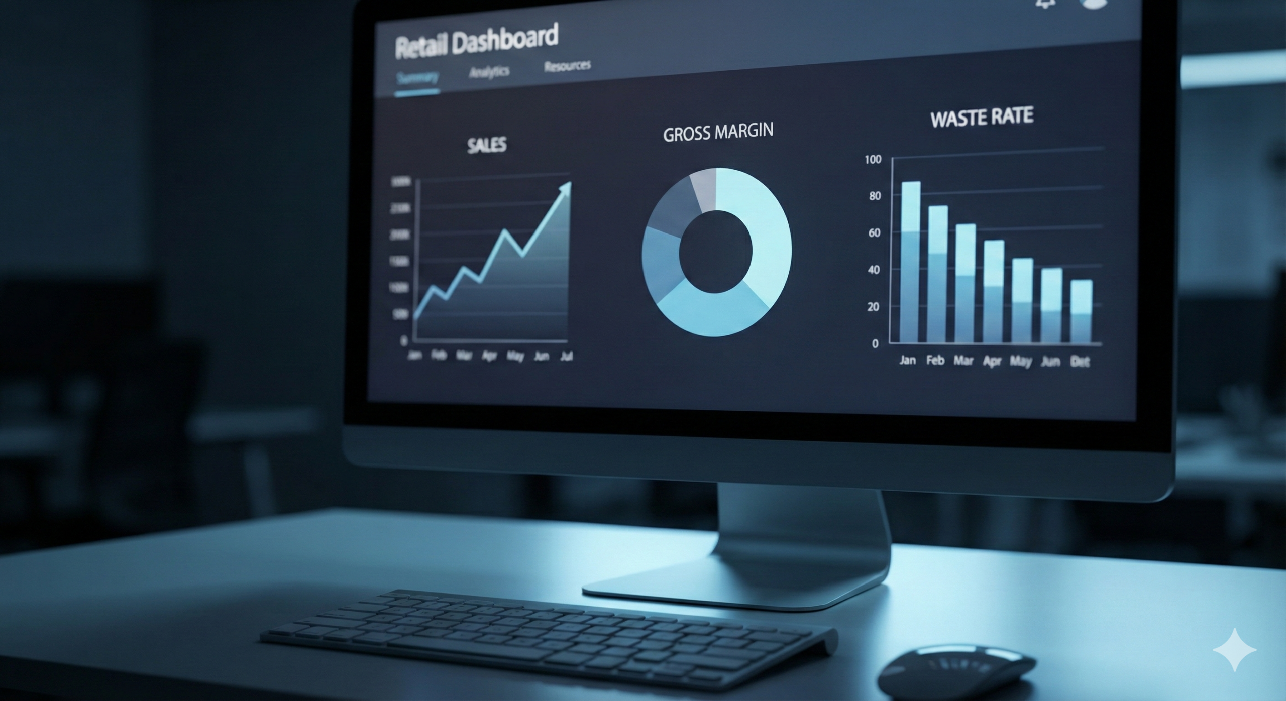 KPIダッシュボード（粗利率・廃棄率・売上）